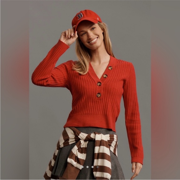Anthropologie Sweaters - Anthropologie Pilcro The Kassidy Deep-V-Neck Pullover Sweater